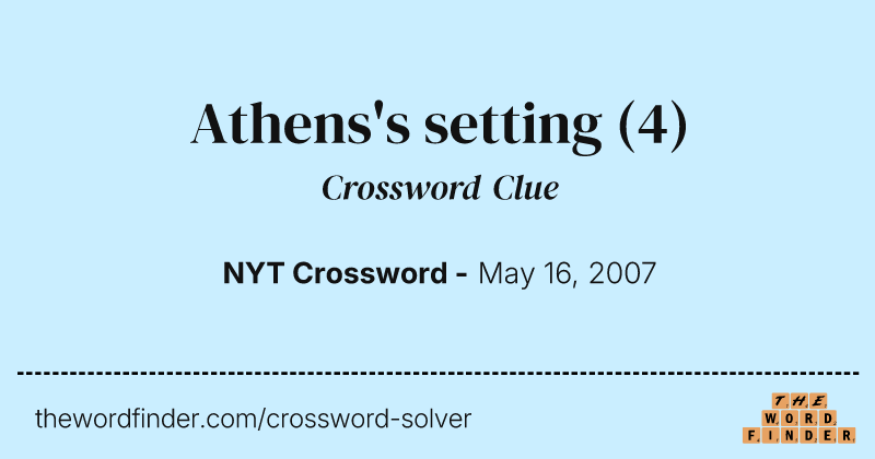 Athens's setting crossword clue image