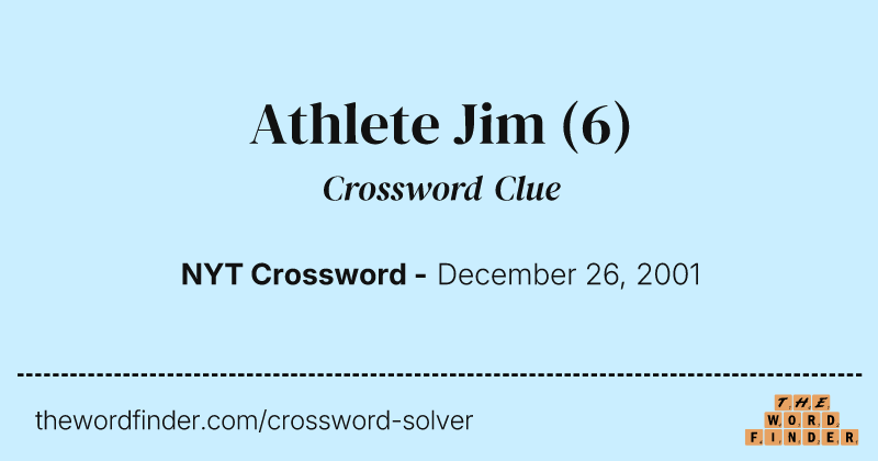 Athlete Jim crossword clue image
