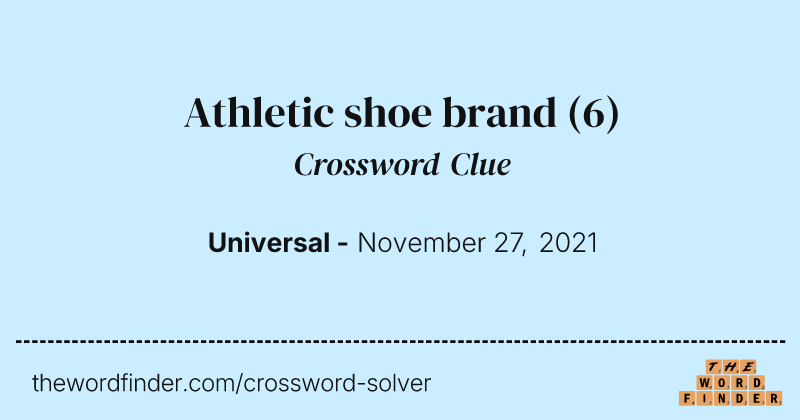 Athletic shoe brand crossword clue image