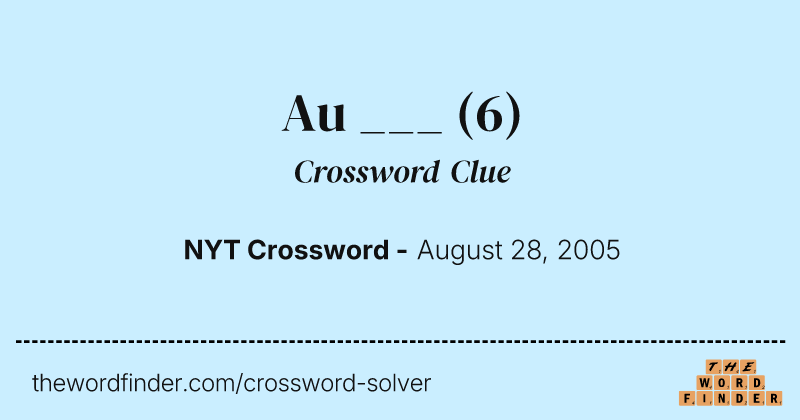 Au ___ crossword clue image