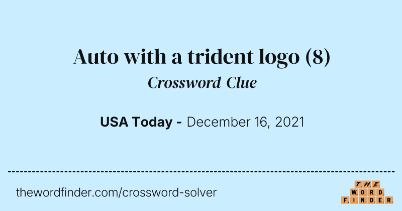 Auto with a trident logo crossword clue image