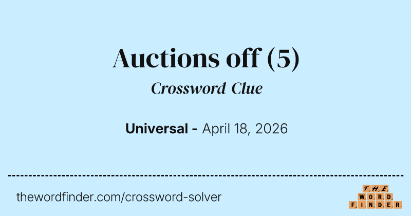 Auctions off crossword clue image