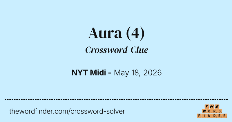 Aura crossword clue image