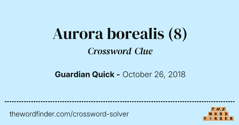 Aurora borealis crossword clue image