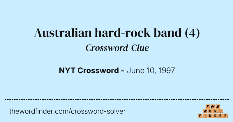 Australian hard-rock band crossword clue image