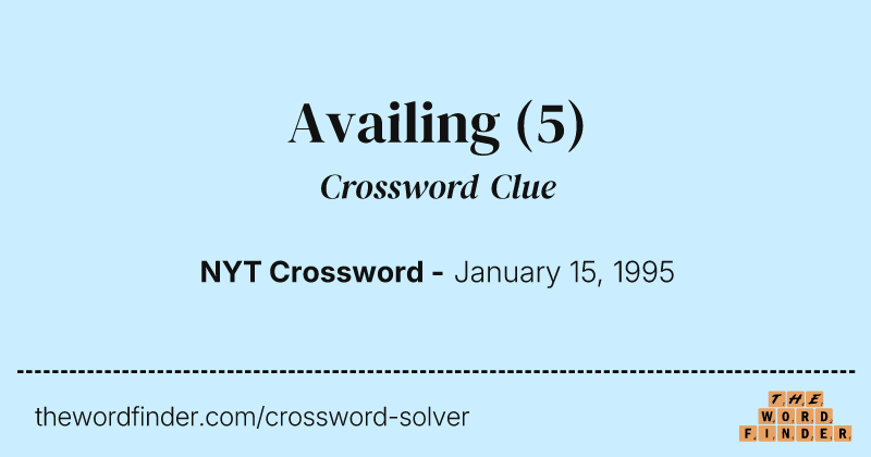 Availing crossword clue image