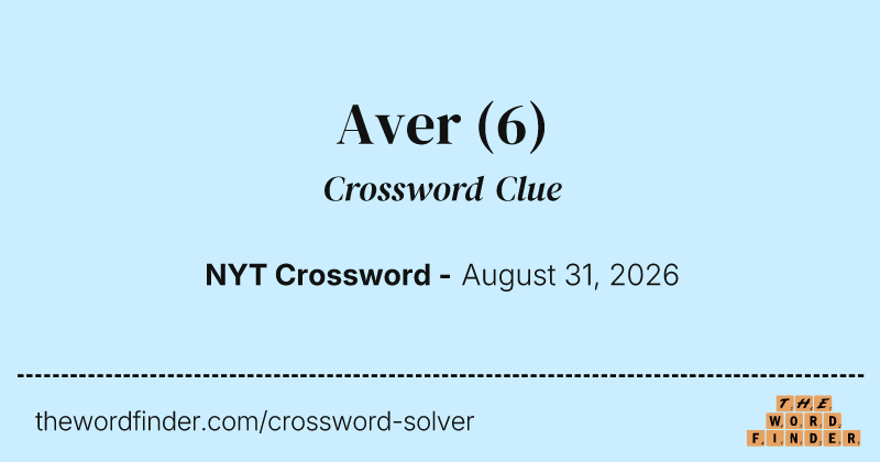 Aver crossword clue image