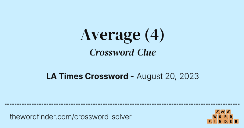 Average crossword clue image