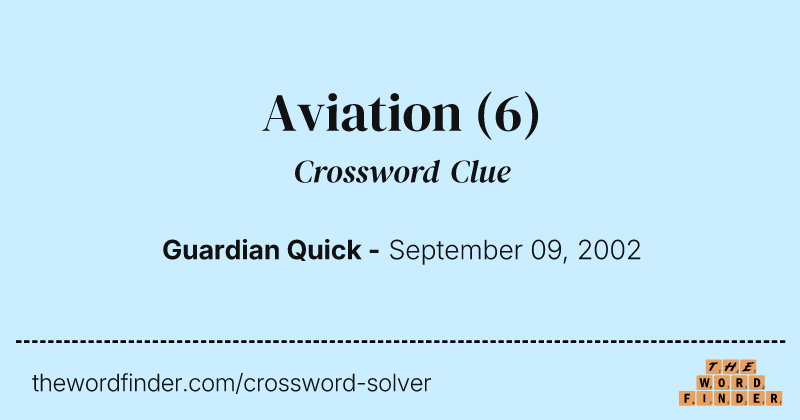 Aviation crossword clue image