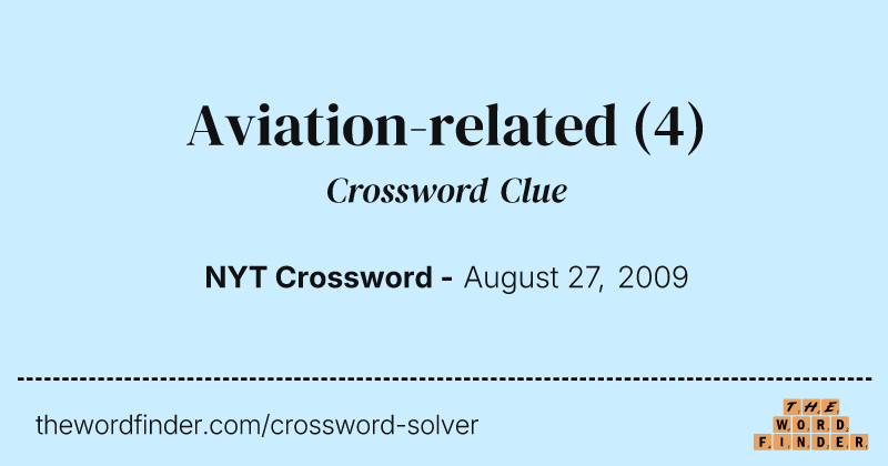 Aviation-related crossword clue image