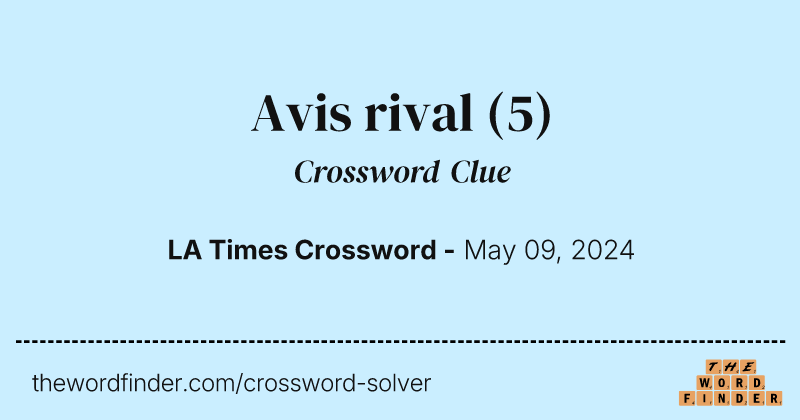 Avis rival crossword clue image