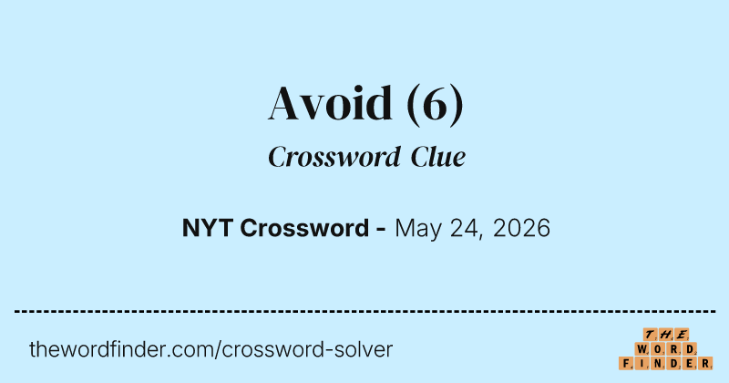 Avoid crossword clue image