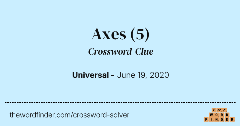 Axes crossword clue image