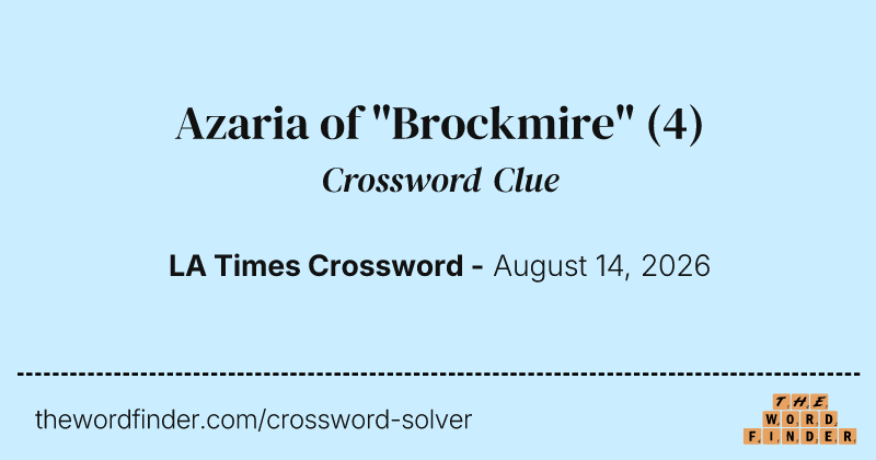 Azaria of "Brockmire" crossword clue image