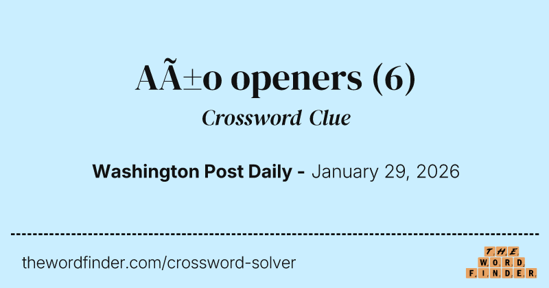 Año openers crossword clue image