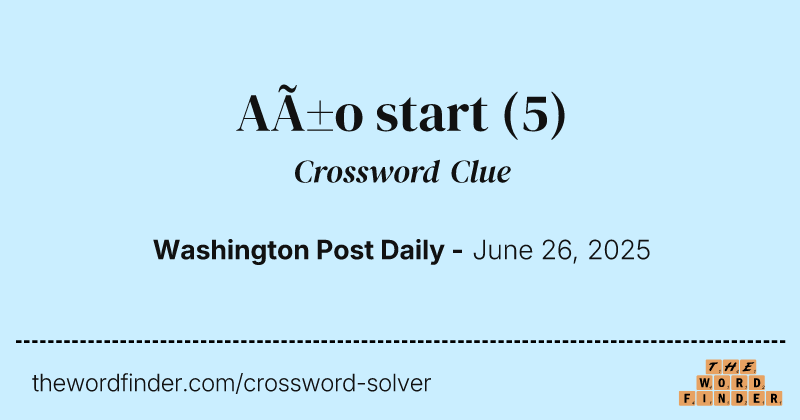 Año start crossword clue image