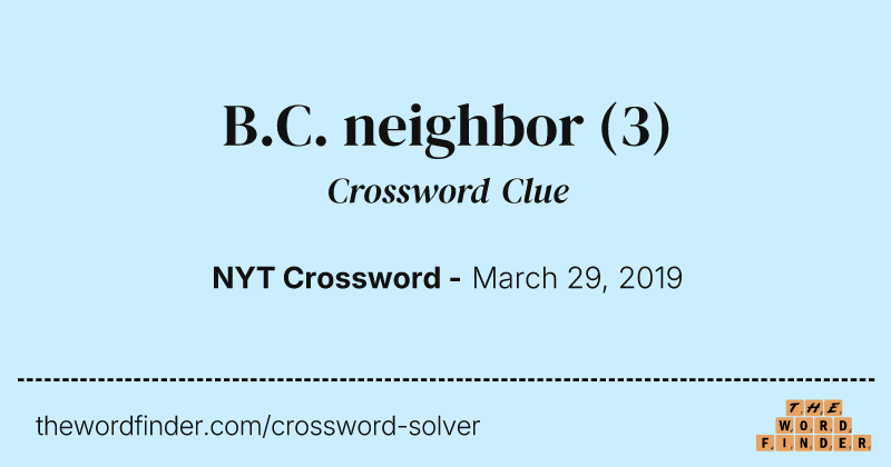 B.C. neighbor crossword clue image