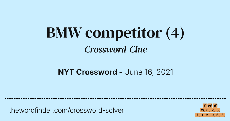 BMW competitor crossword clue image