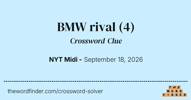 BMW rival crossword clue image