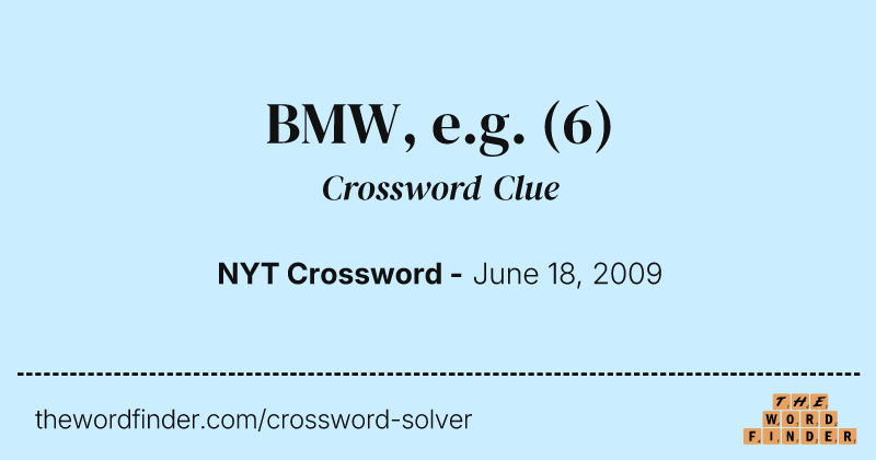 BMW, e.g. crossword clue image