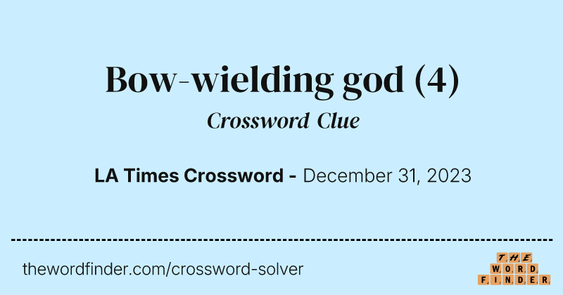 Bow-wielding god crossword clue image