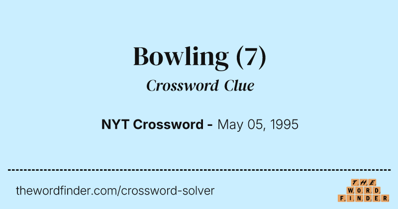 Bowling crossword clue image