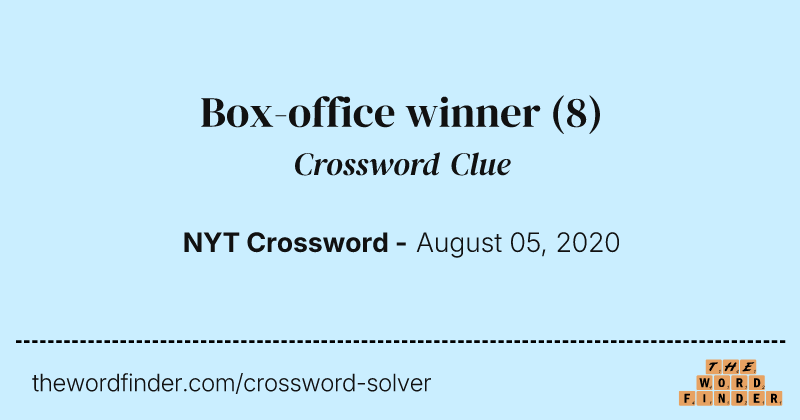 Box-office winner crossword clue image