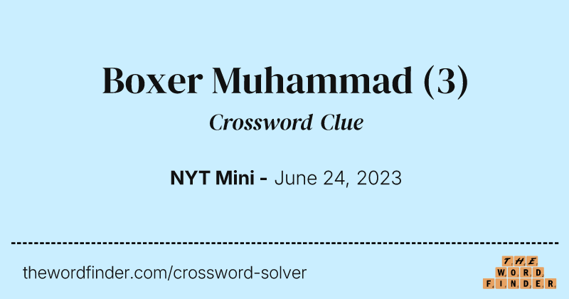Boxer Muhammad crossword clue image