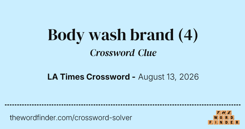 Body wash brand crossword clue image