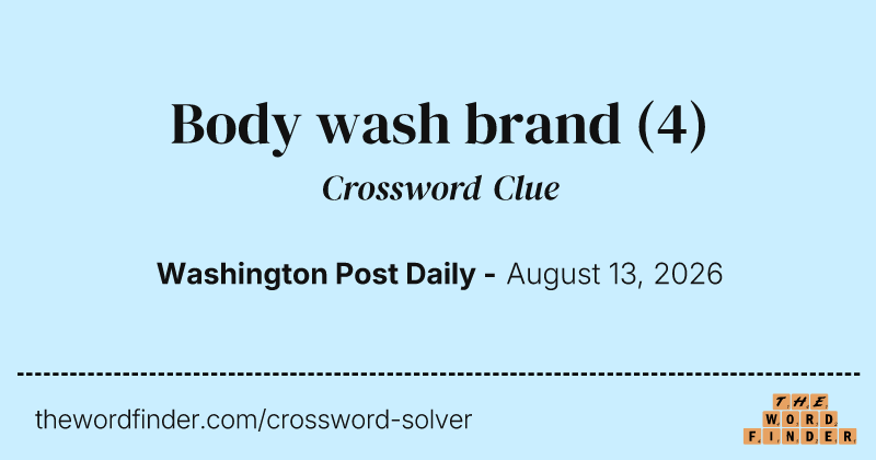 Body wash brand crossword clue image