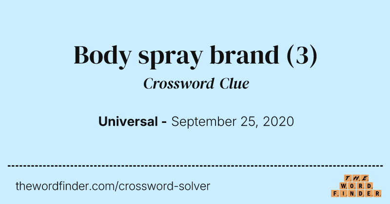 Body spray brand crossword clue image