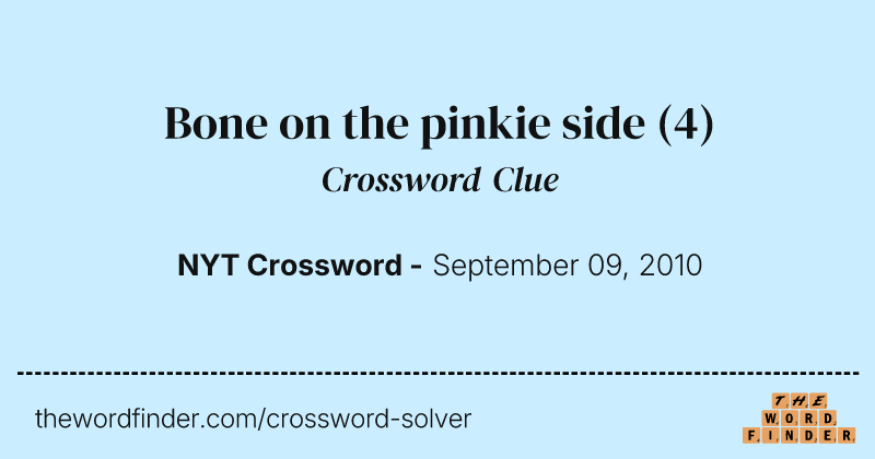 Bone on the pinkie side crossword clue image