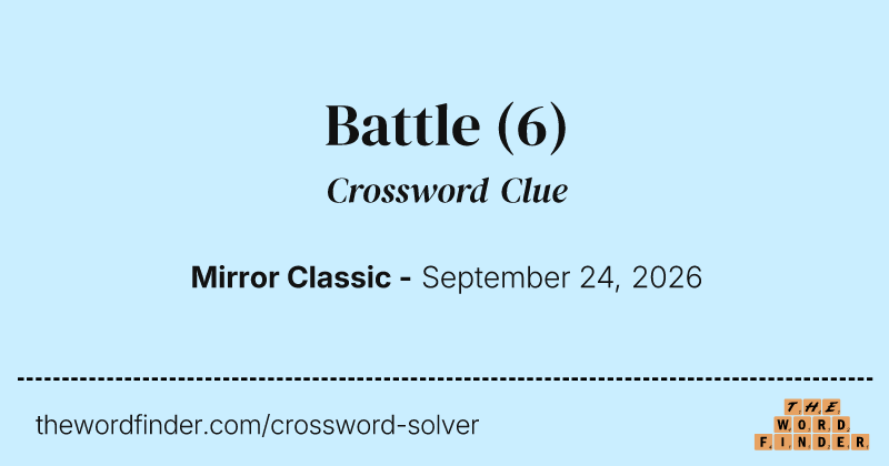 Battle crossword clue image