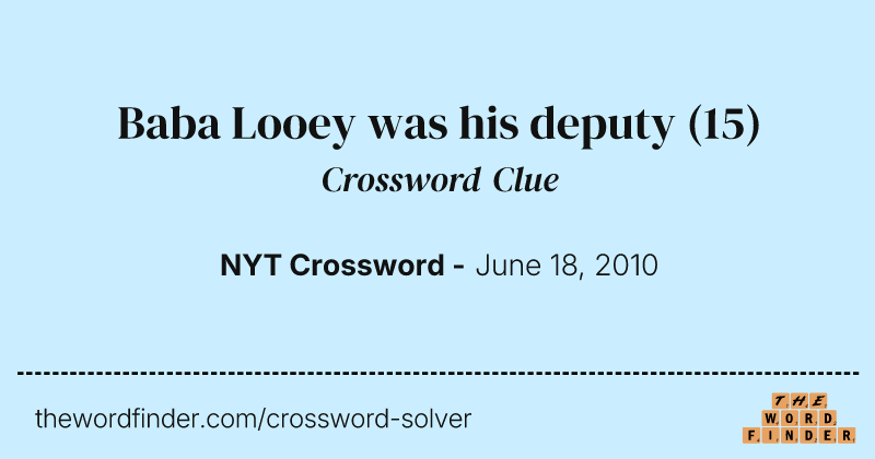 Baba Looey was his deputy crossword clue image