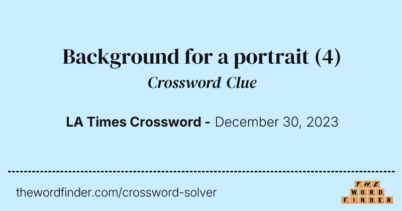 Background for a portrait crossword clue image