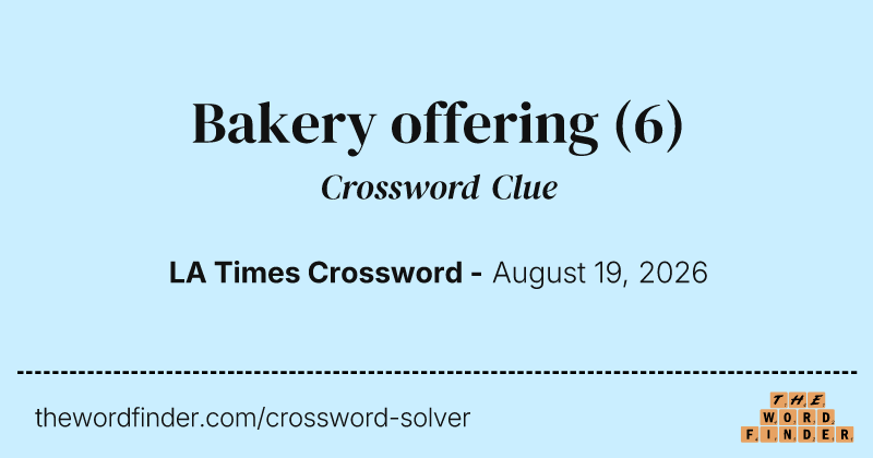 Bakery offering crossword clue image