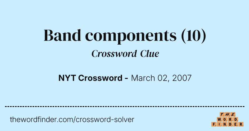 Band components crossword clue image
