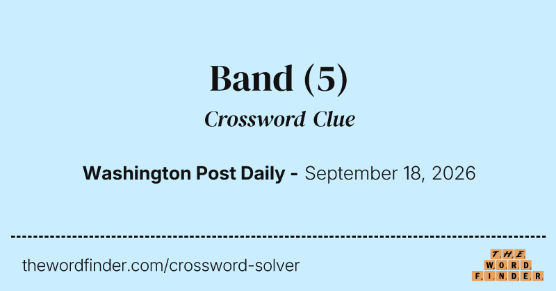 Band crossword clue image