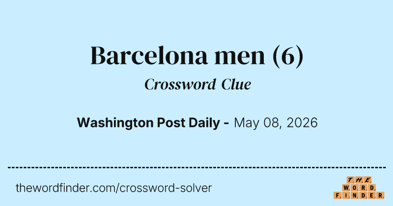 Barcelona men crossword clue image