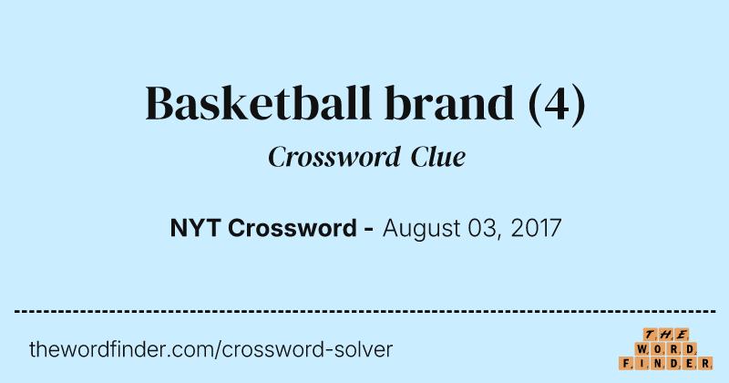 Basketball brand crossword clue image