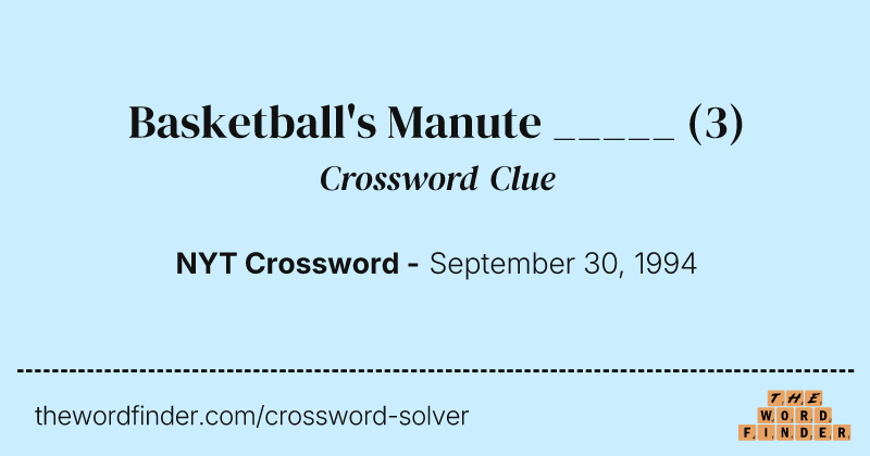 Basketball's Manute _____ crossword clue image