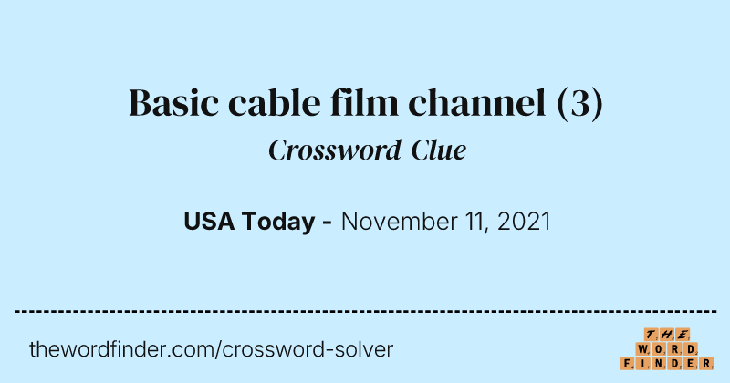 Basic cable film channel crossword clue image