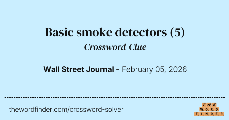 Basic smoke detectors crossword clue image
