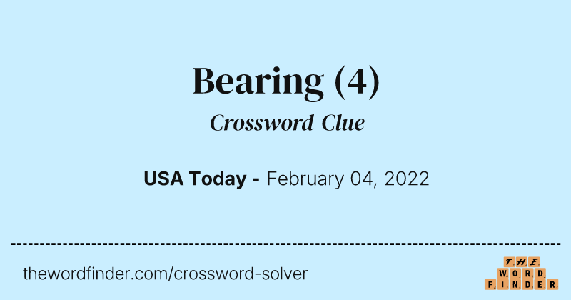 Bearing crossword clue image