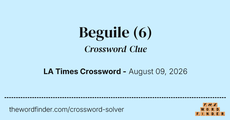 Beguile crossword clue image