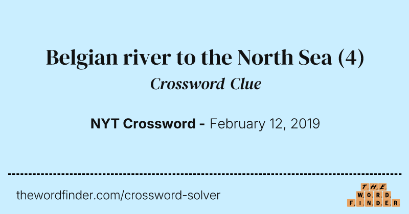 Belgian river to the North Sea crossword clue image