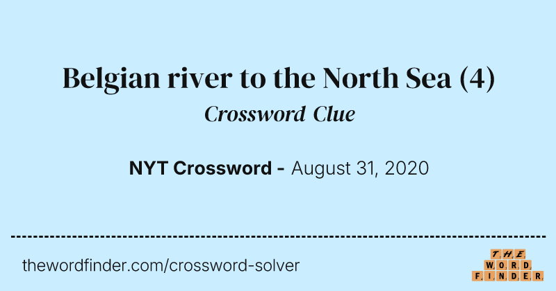 Belgian river to the North Sea crossword clue image