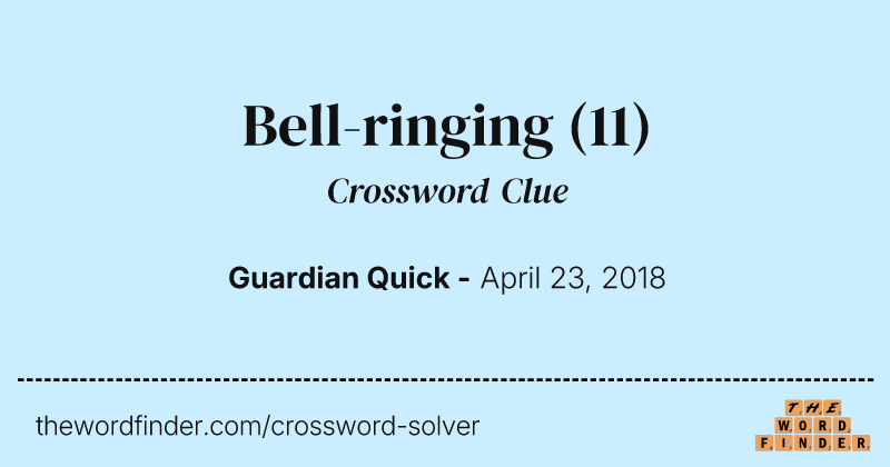 Bell-ringing crossword clue image