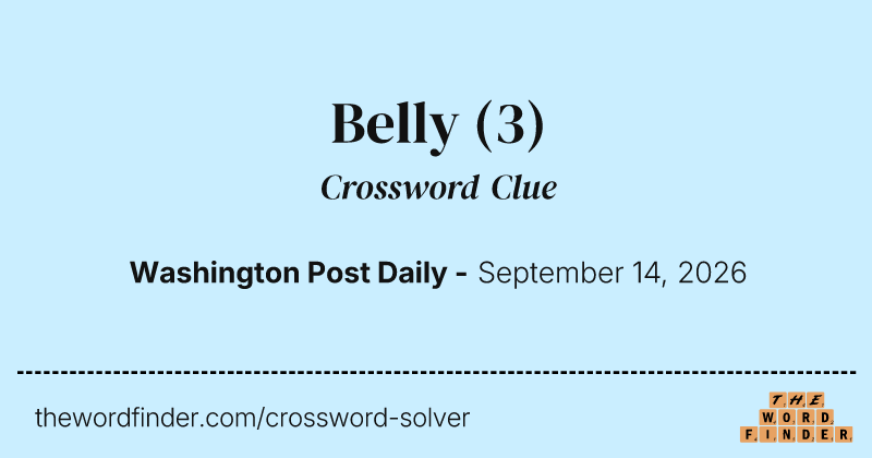 Belly crossword clue image