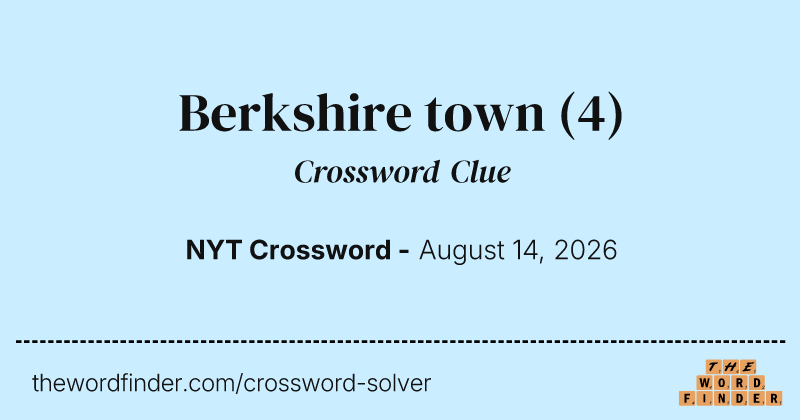 Berkshire town crossword clue image